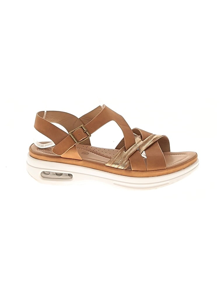 Pre-owned Assorted Brands Sandals In Brown