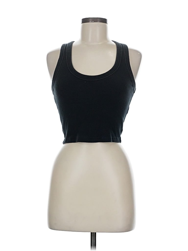 Pre-owned Abercrombie & Fitch Tank Top Black Halter Neckline Tops