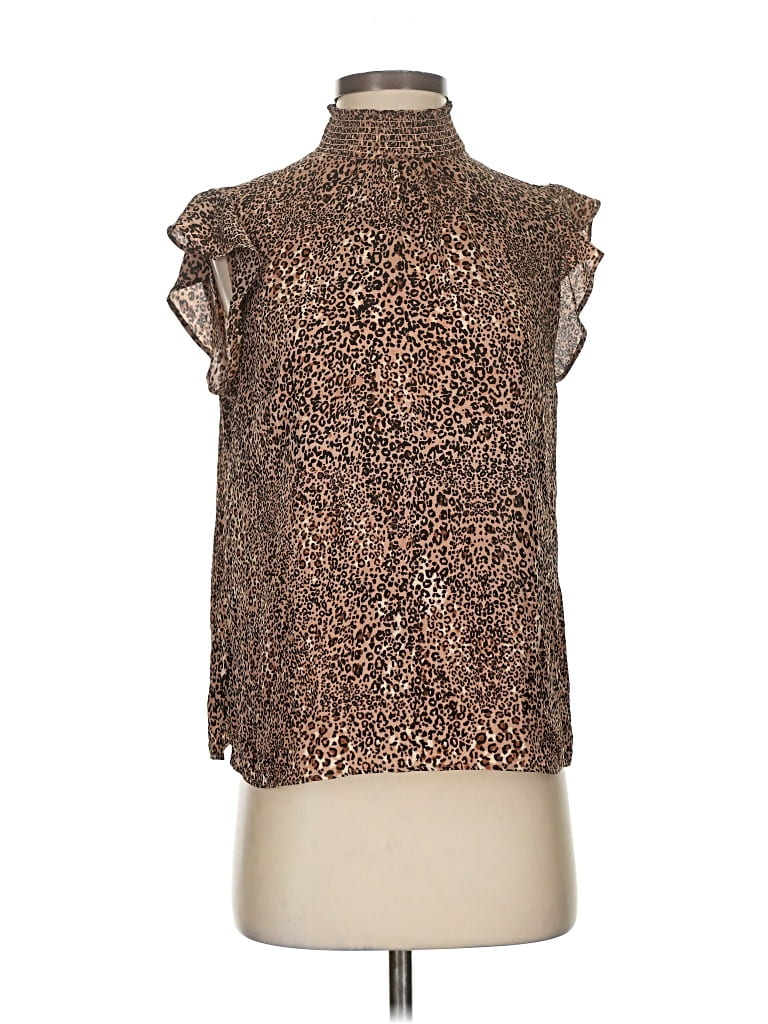 Pre-owned Vince Camuto Sleeveless Blouse In Brown