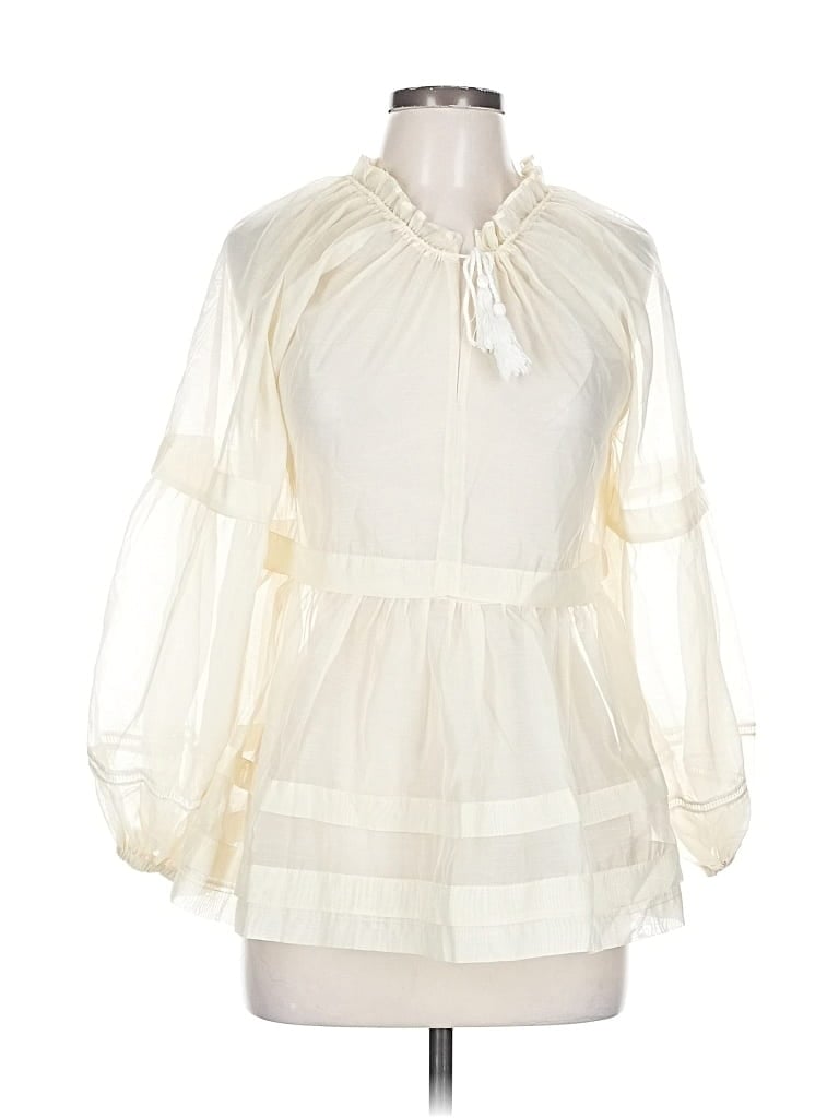 Pre-owned Assorted Brands 3/4 Sleeve Blouse In White