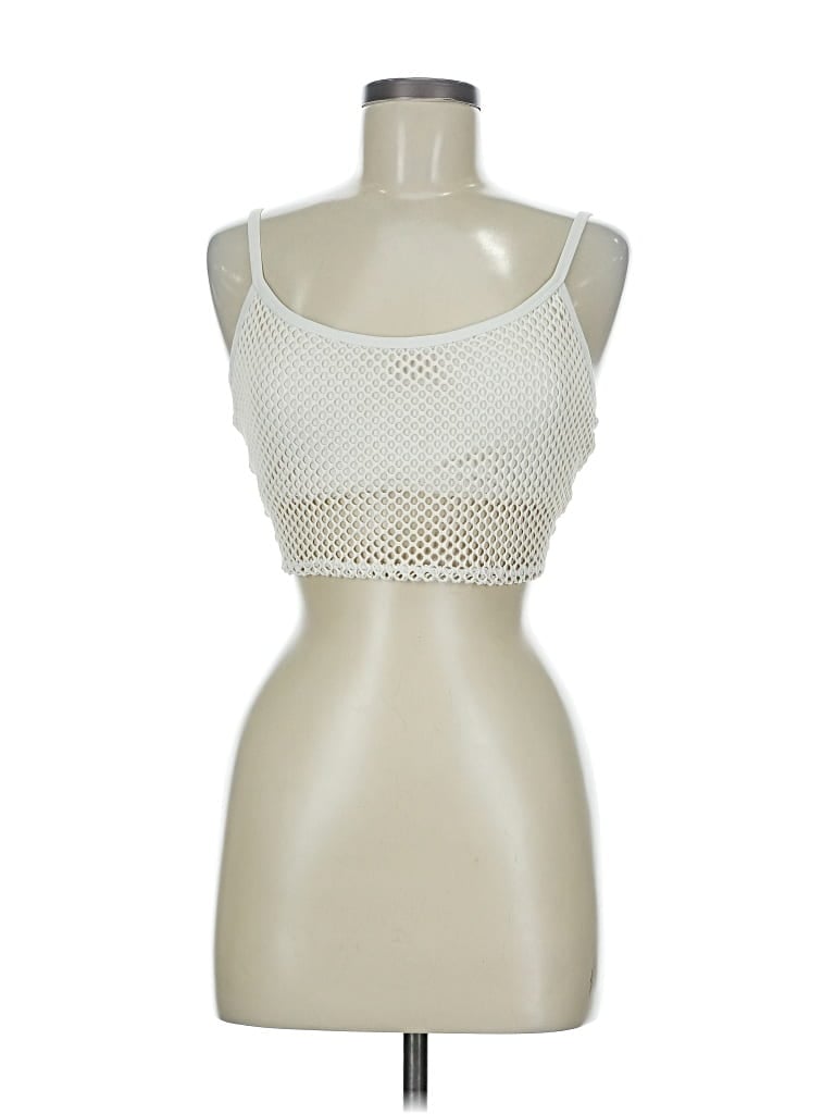 Pre-owned Robin Piccone Tank Top Ivory Strapless Neckline Tops In White
