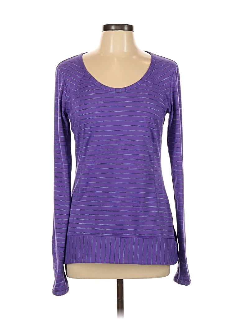 Pre-owned Athleta Long Sleeve T-shirt In Purple
