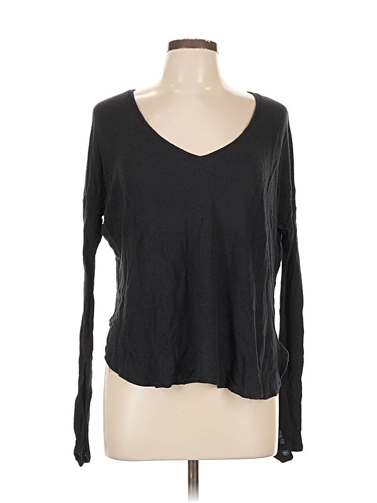 Pre-owned Feel The Piece Long Sleeve T-shirt In Black