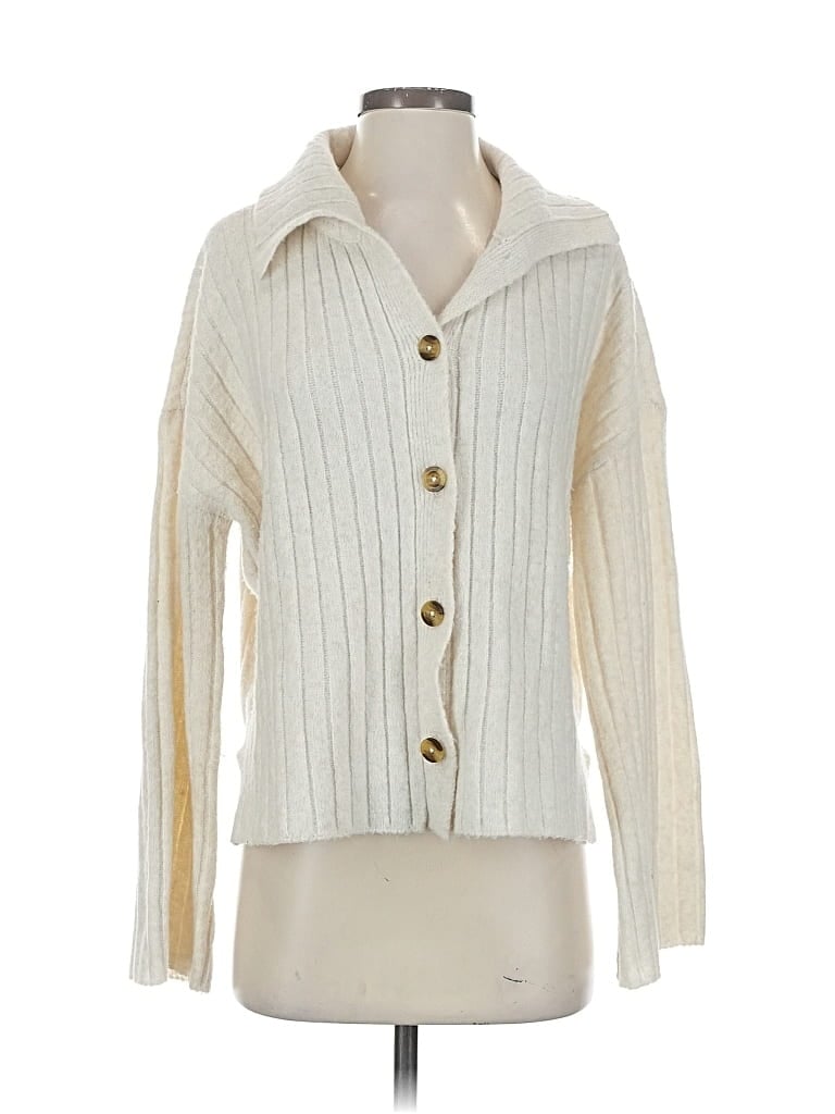 Pre-owned Aerie Cardigan Sweater In White