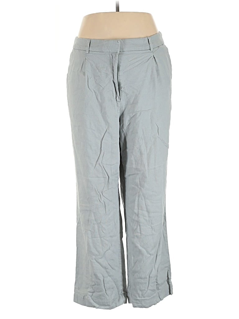 Pre-owned Old Navy Linen Pants In Gray