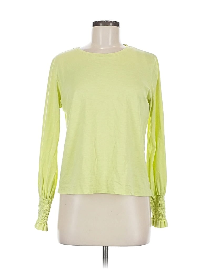 Pre-owned Lisa Todd Long Sleeve Top Green Crew Neck Tops