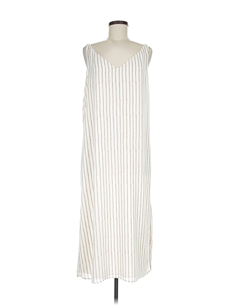 Pre-owned H By Halston Casual Dress In White