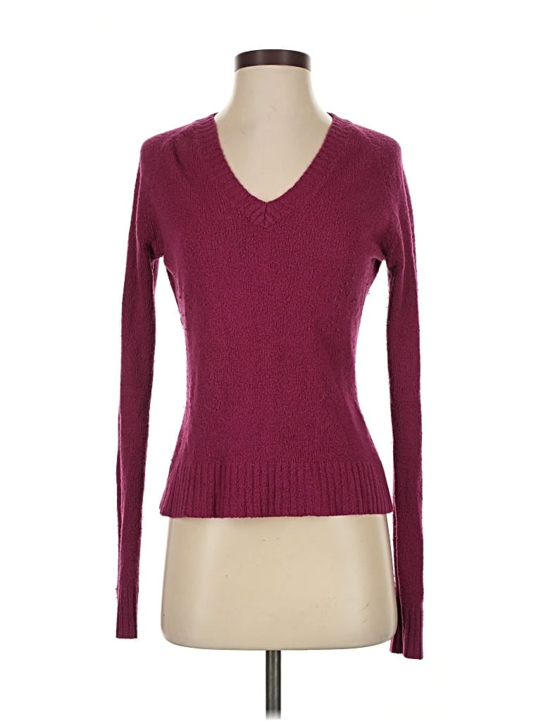 Pre-owned Express Pullover Sweater In Burgundy