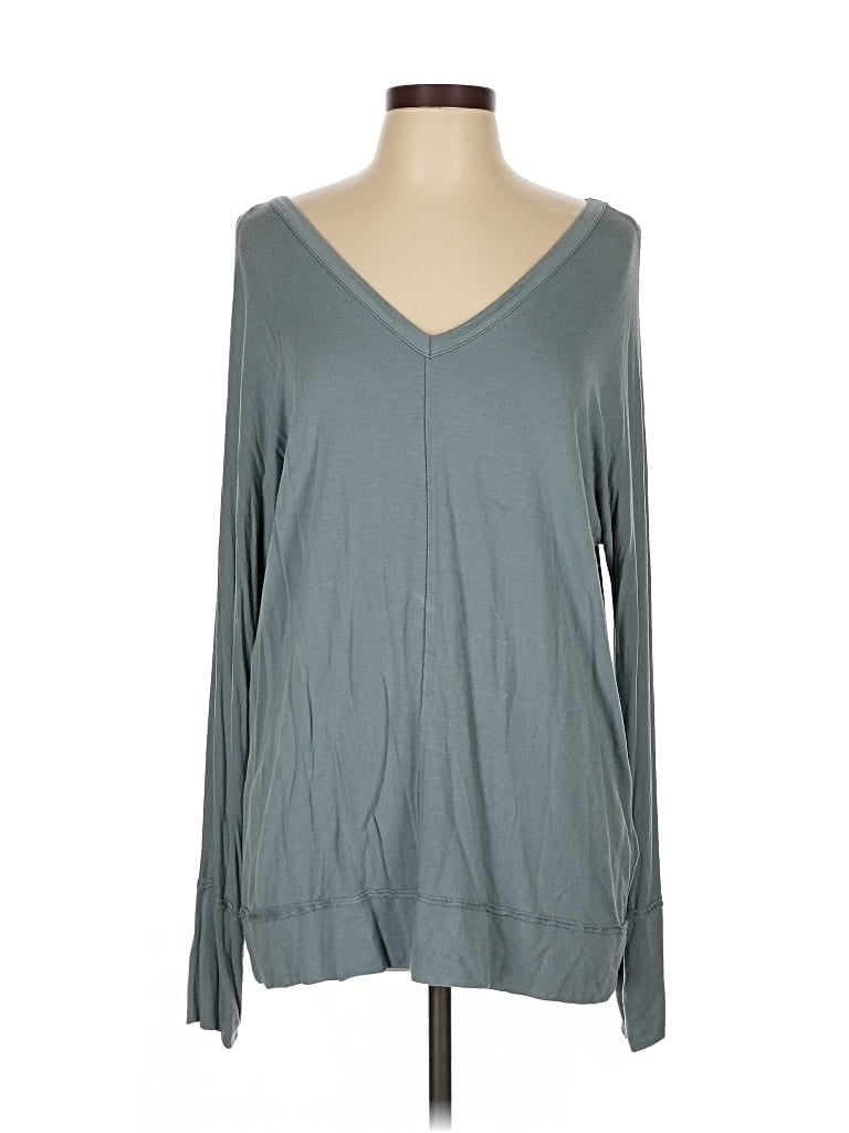 Pre-owned Tahari Long Sleeve T-shirt In Gray