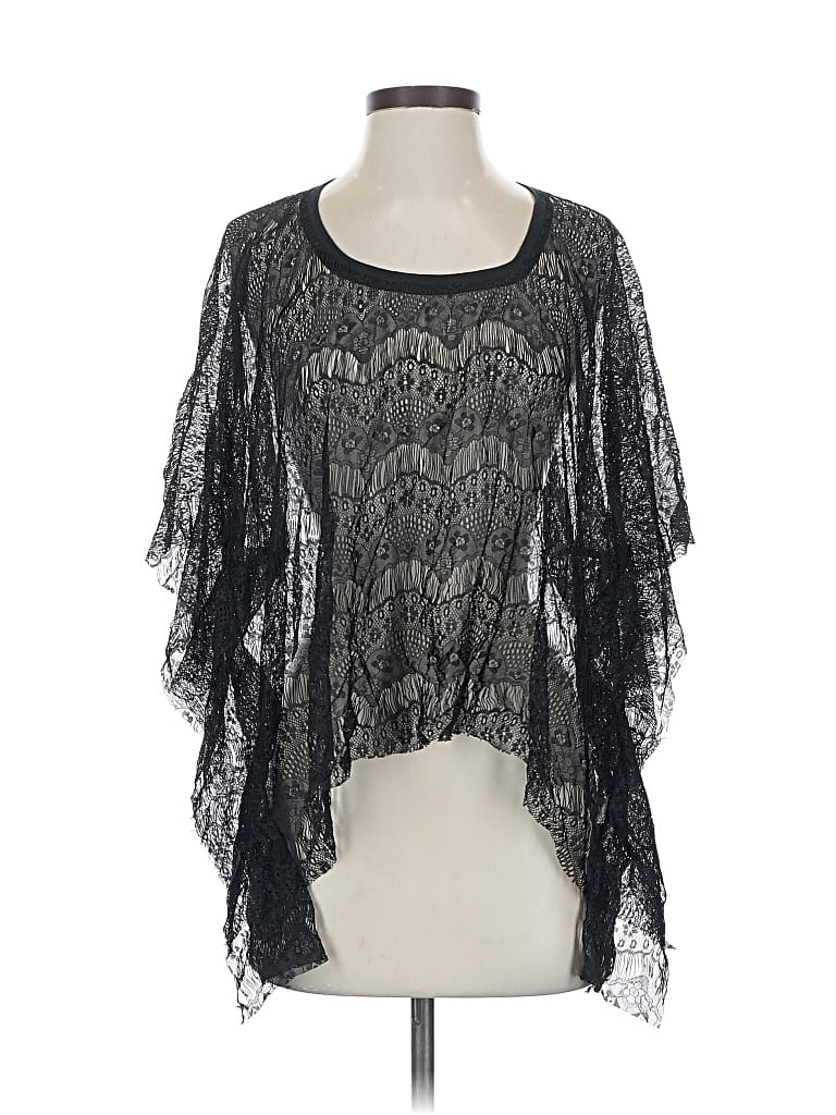 Pre-owned Billabong 3/4 Sleeve Blouse In Black