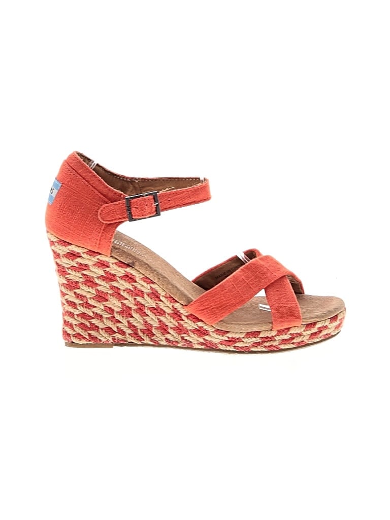 Pre-owned Toms Wedges In Orange