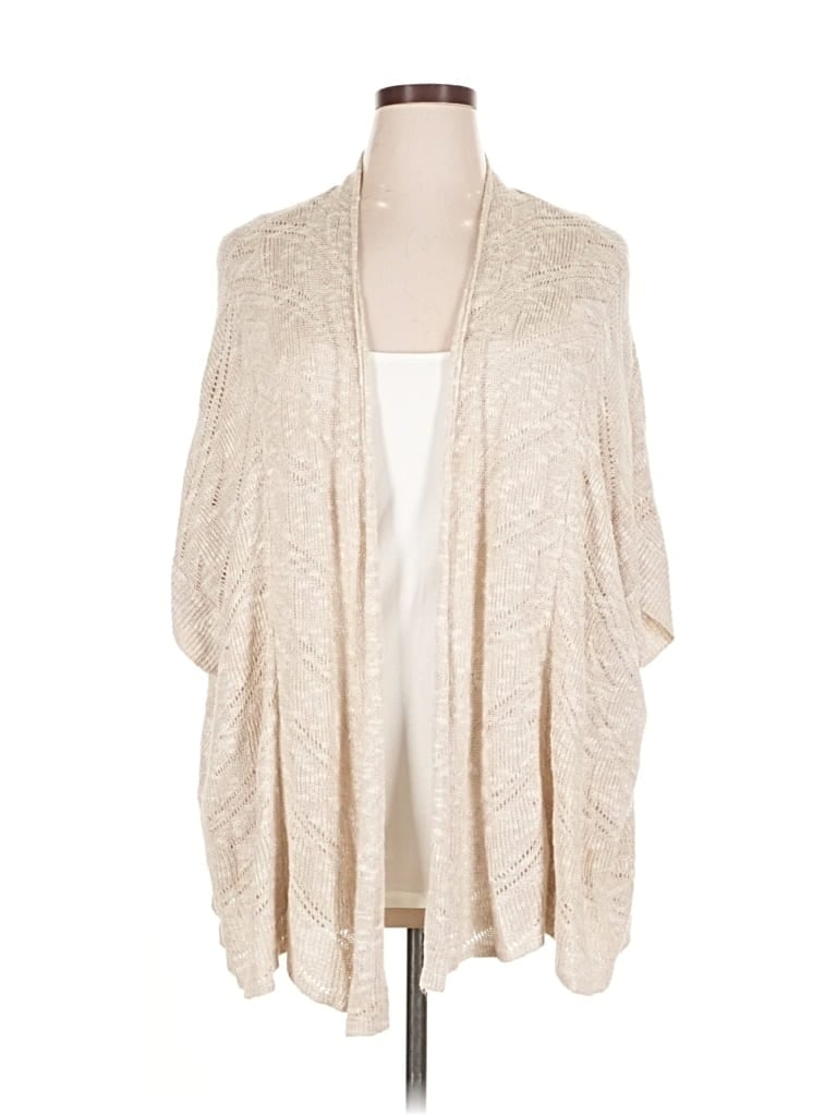 Pre-owned Eileen Fisher Cardigan Sweater In White