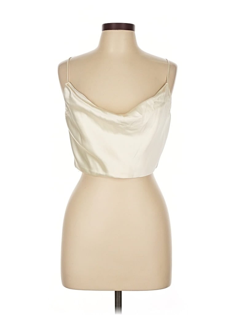 Pre-owned House Of Cb Sleeveless Blouse In White