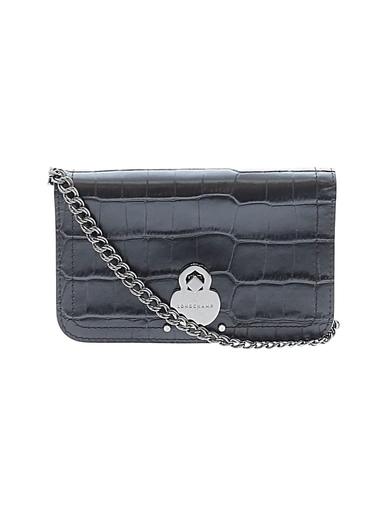 Pre-owned Longchamp Leather Crossbody Bag In Black