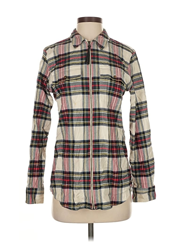 Pre-owned Chaps Fleece Jacket In White