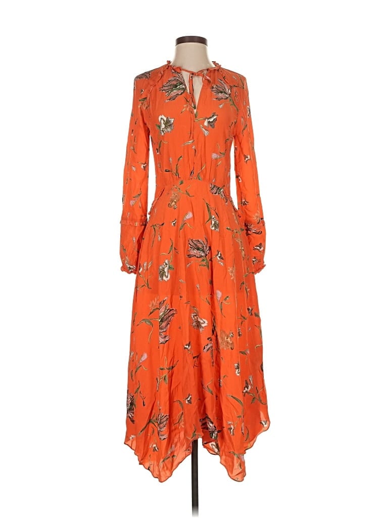 Pre-owned Reiss Casual Dress In Orange