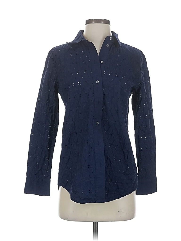 Pre-owned Gap Long Sleeve Button Down Shirt In Blue