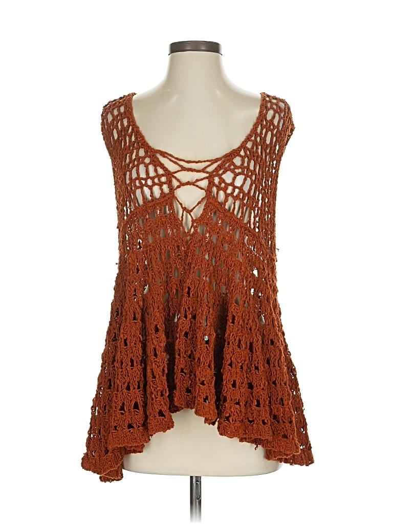 Pre-owned Free People Sleeveless Blouse In Orange
