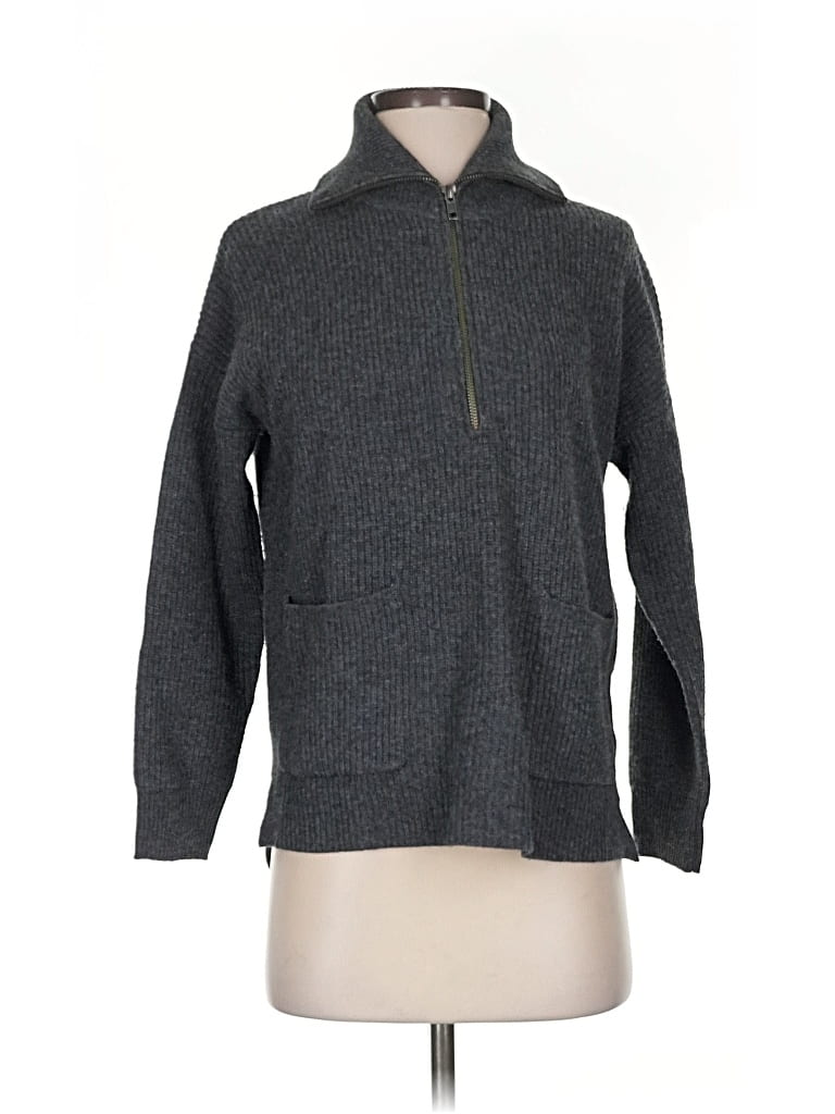 Pre-owned Madewell Wool Pullover Sweater In Gray