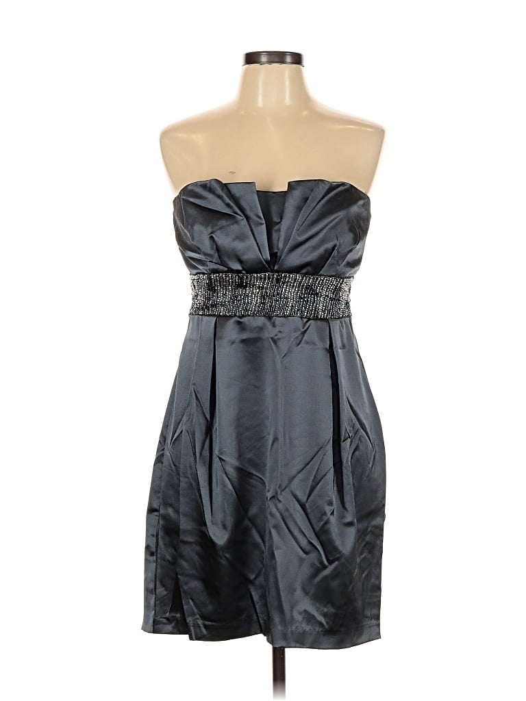 Pre-owned Teeze Me Cocktail Dress In Gray