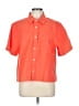 Unbranded Orange Short Sleeve Button-Down Shirt Size L - photo 1