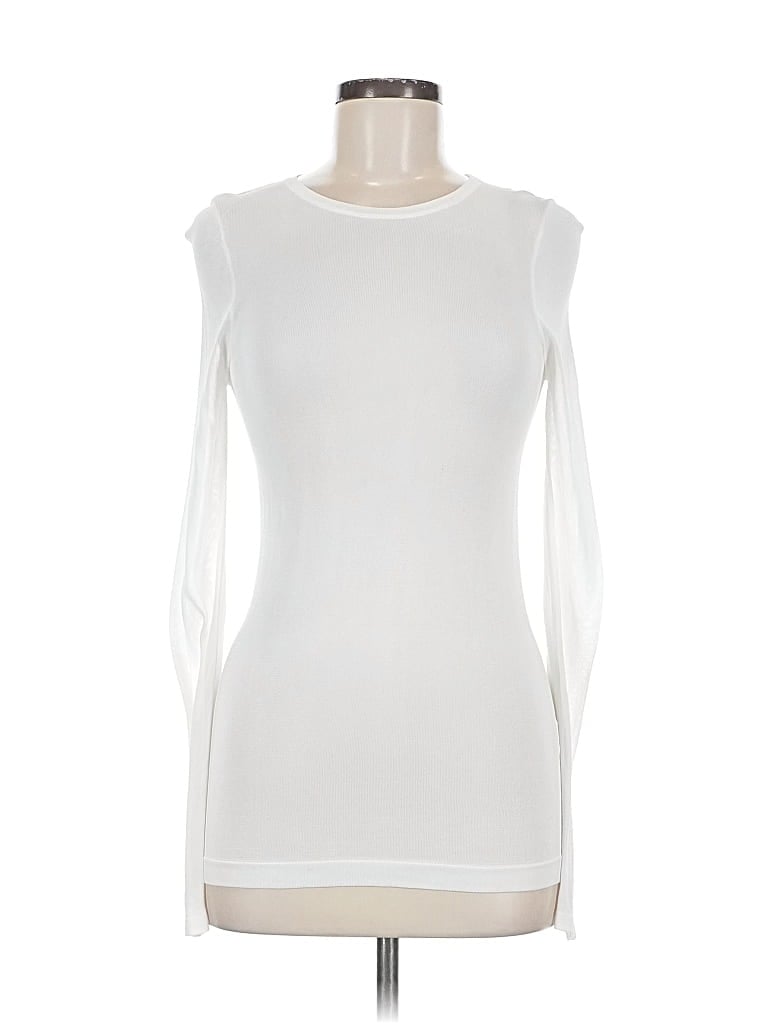 Pre-owned Zimmermann Long Sleeve Top White Boatneck Tops