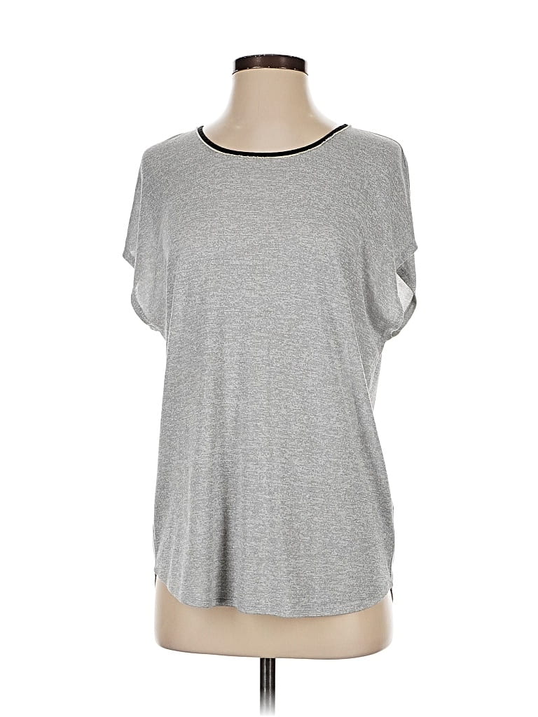 Pre-owned Vince Short Sleeve Top Gray Crew Neck Tops