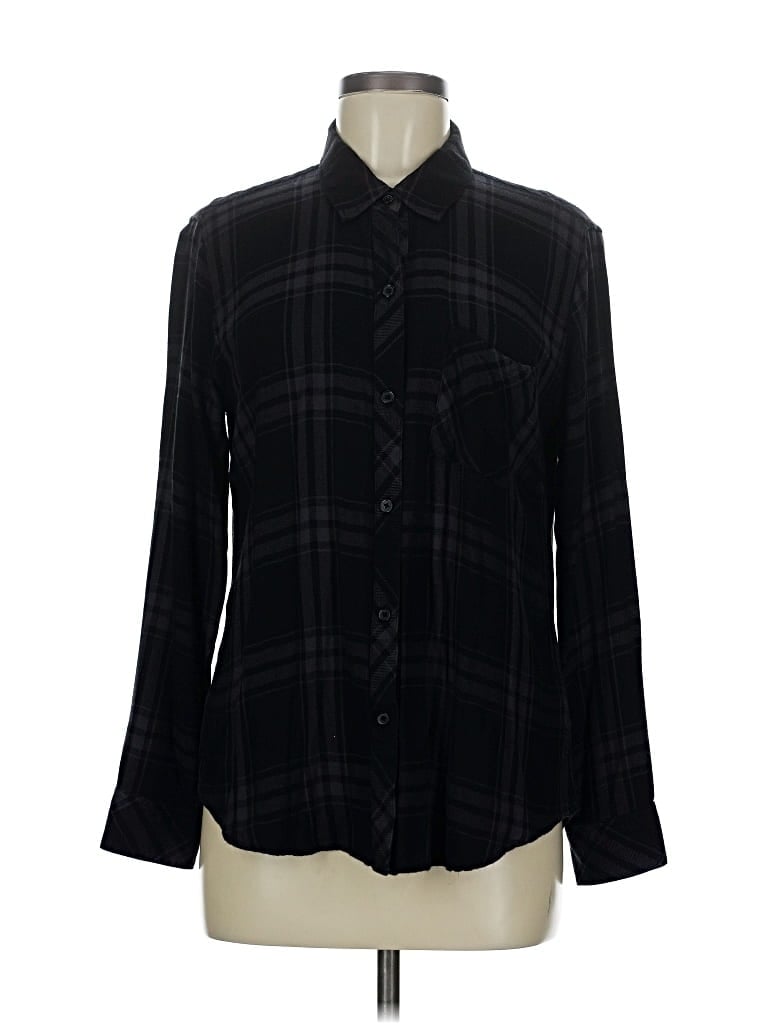 Pre-owned Rails Long Sleeve Button Down Shirt In Black