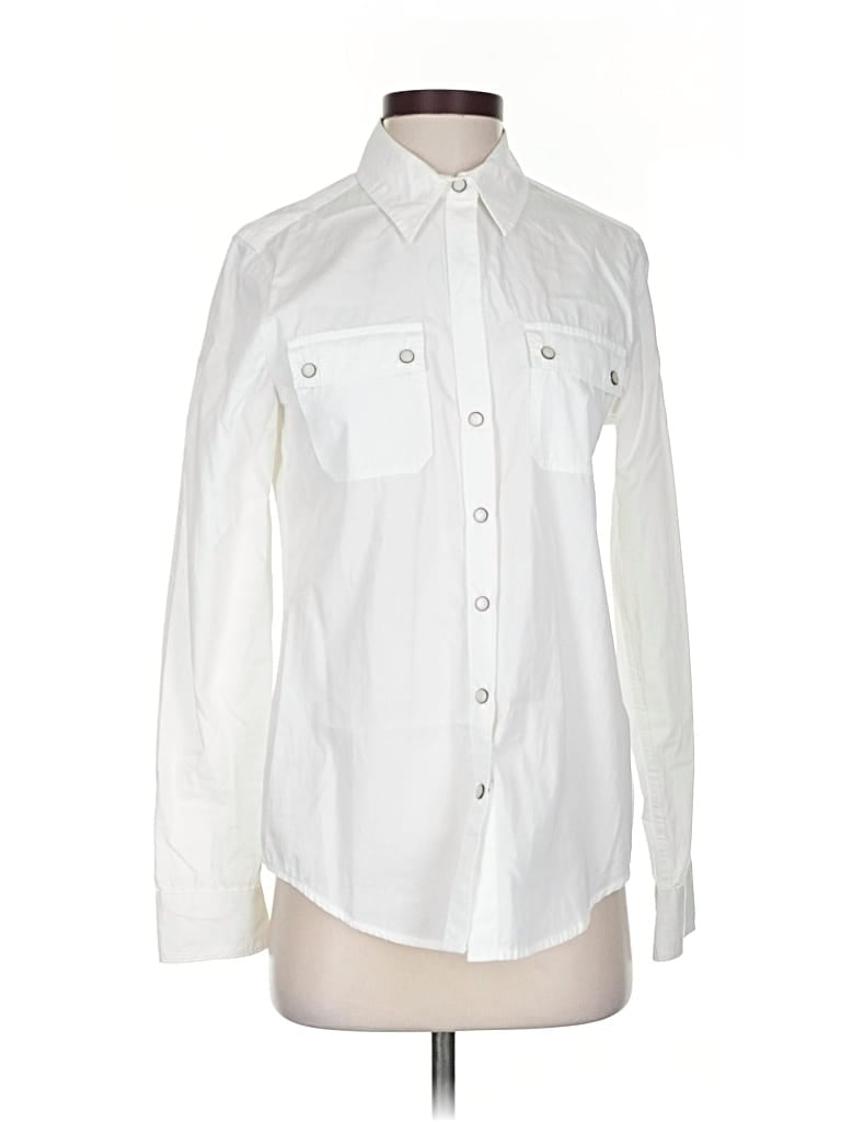 Pre-owned Banana Republic Long Sleeve Button Down Shirt In White