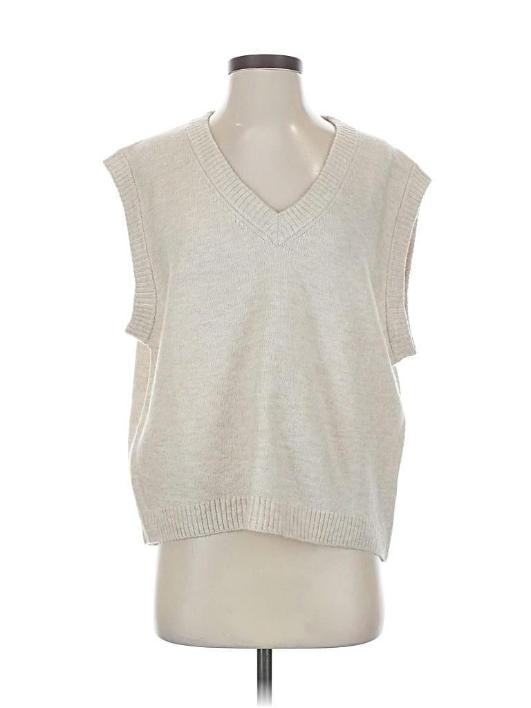 Pre-owned H&m Sweater Vest In Silver