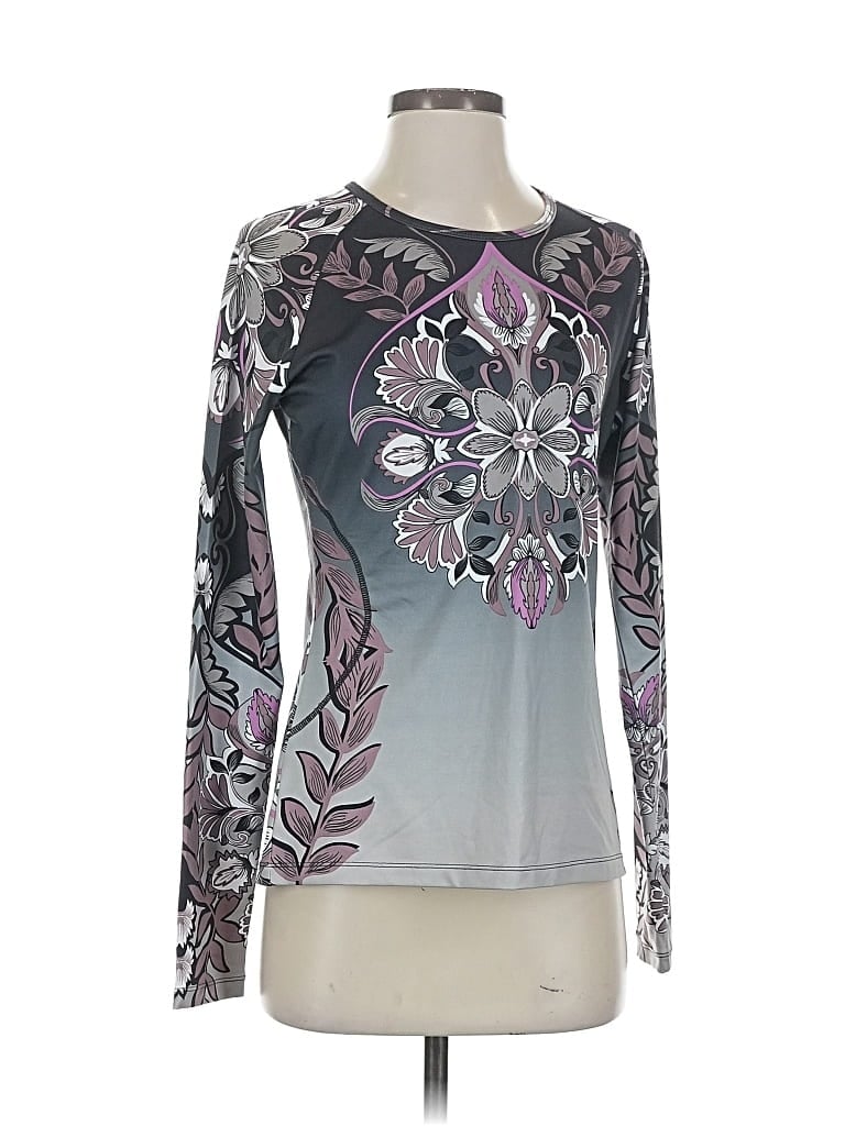 Pre-owned Athleta Long Sleeve T-shirt In Silver