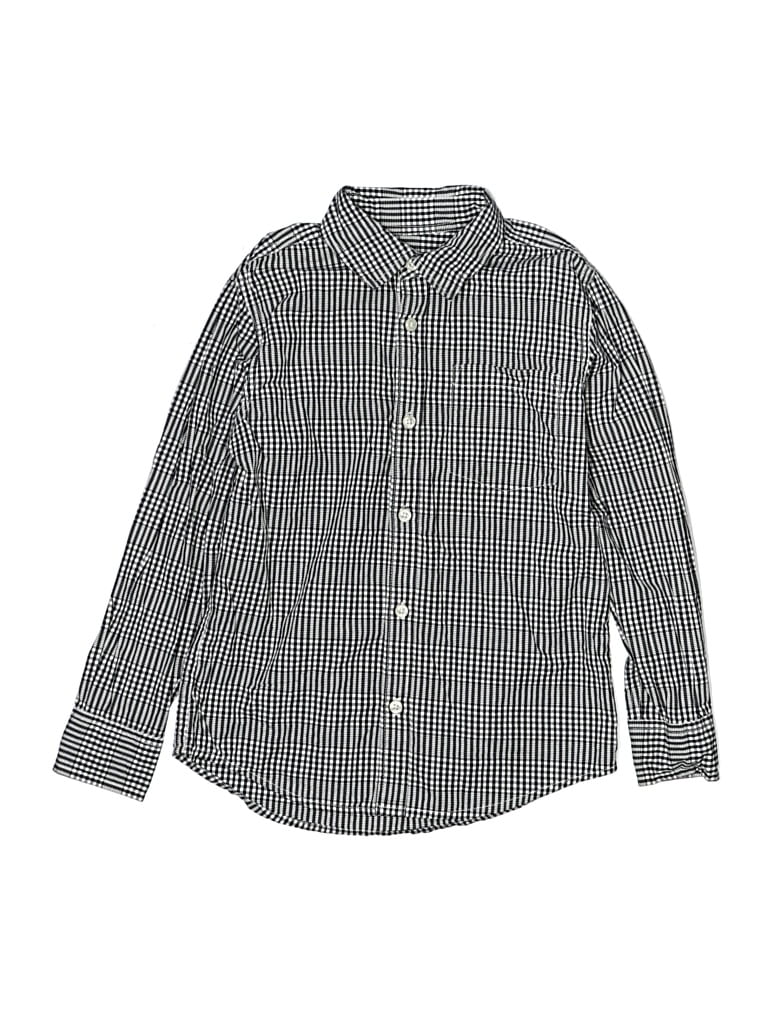 Pre-owned Nordstrom Kids' Long Sleeve Button Down Shirt In Black