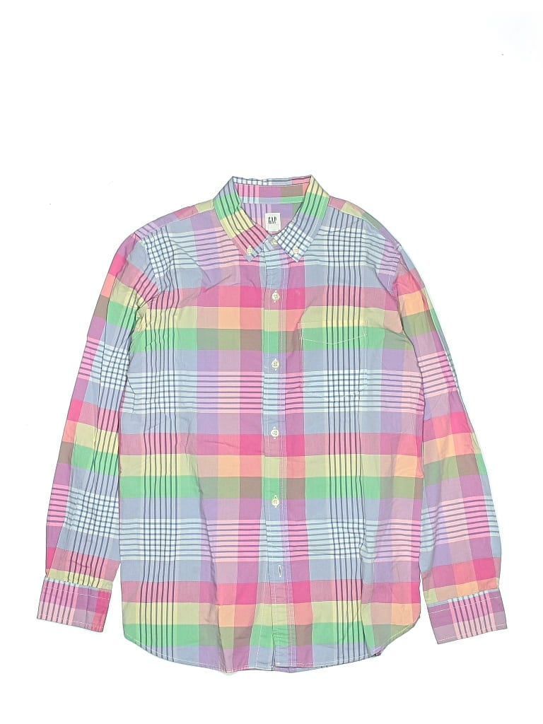 Pre-owned Gap Kids' Long Sleeve Button Down Shirt In Pink