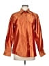 Wathne 100% Silk Orange Long Sleeve Silk Top Size 6 - photo 1