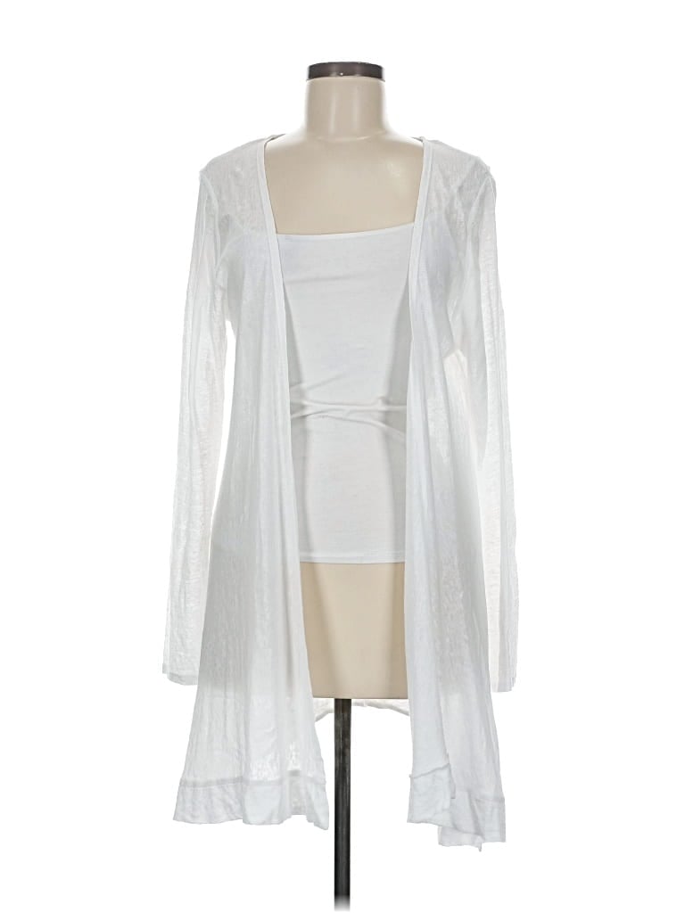 Pre-owned Tahari Cardigan Sweater In White