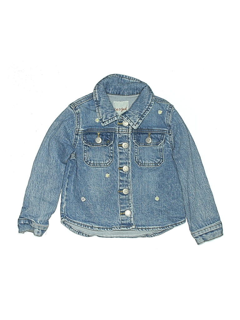 Pre-owned Cat & Jack Kids' Denim Jacket In Blue