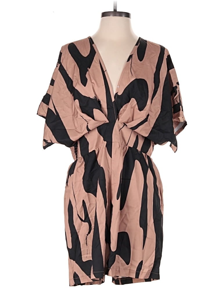 Pre-owned Shein Curve Romper In Brown