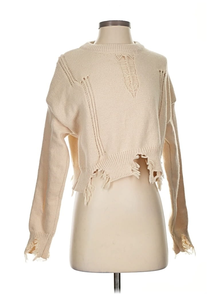 Pre-owned Micas Pullover Sweater In White