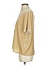 Vince. Metallic Gold Short Sleeve Blouse Size S - photo 5