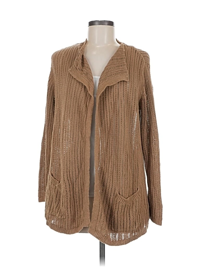 Pre-owned Jjill Cardigan Sweater In Brown