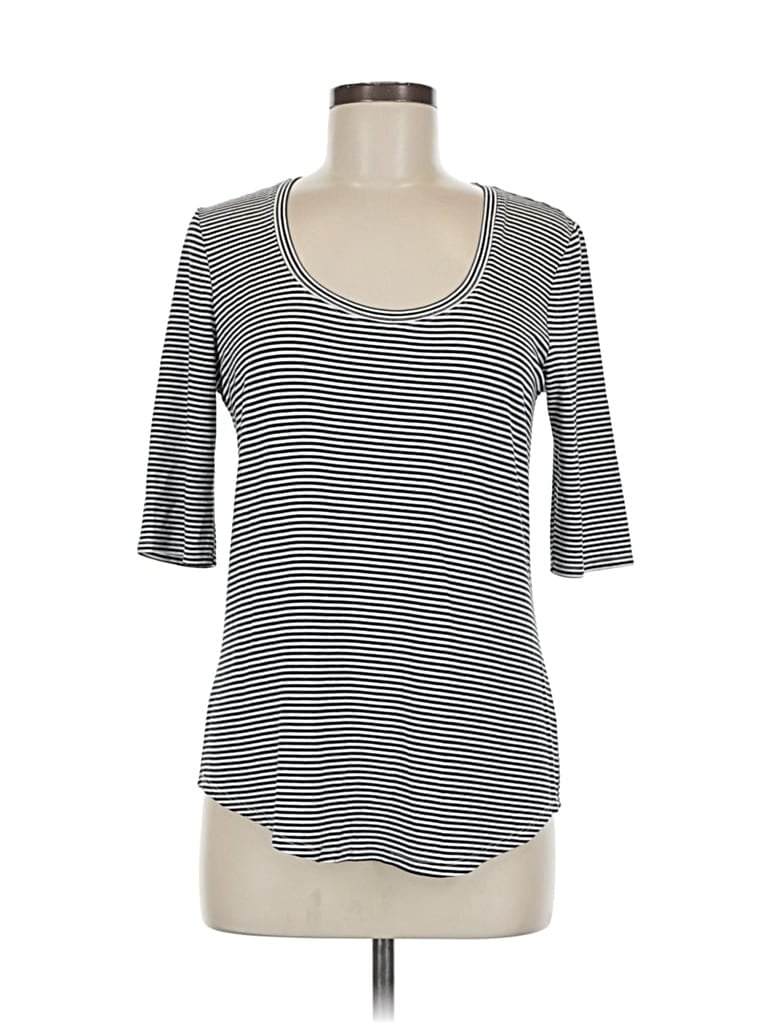 Pre-owned Nordstrom Signature 3/4 Sleeve T-shirt In Gray