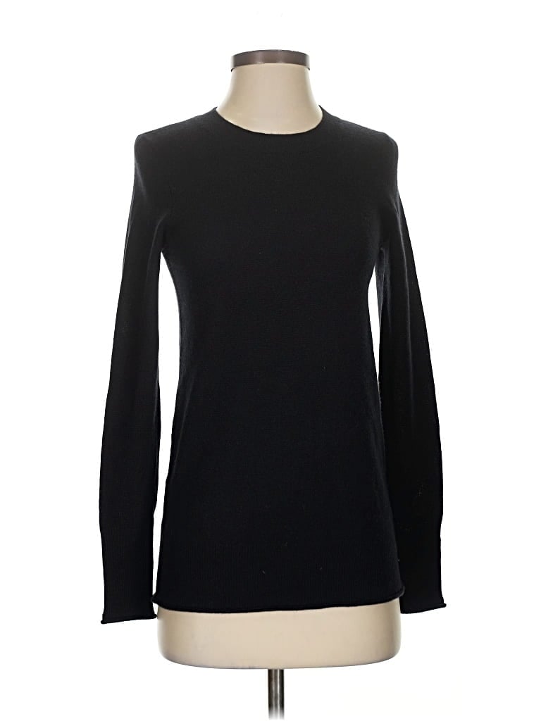 Pre-owned Aqua Cashmere Pullover Sweater In Black