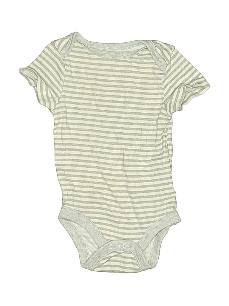 Pre-owned Cloud Island Babies' Short Sleeve Onesie In Gray
