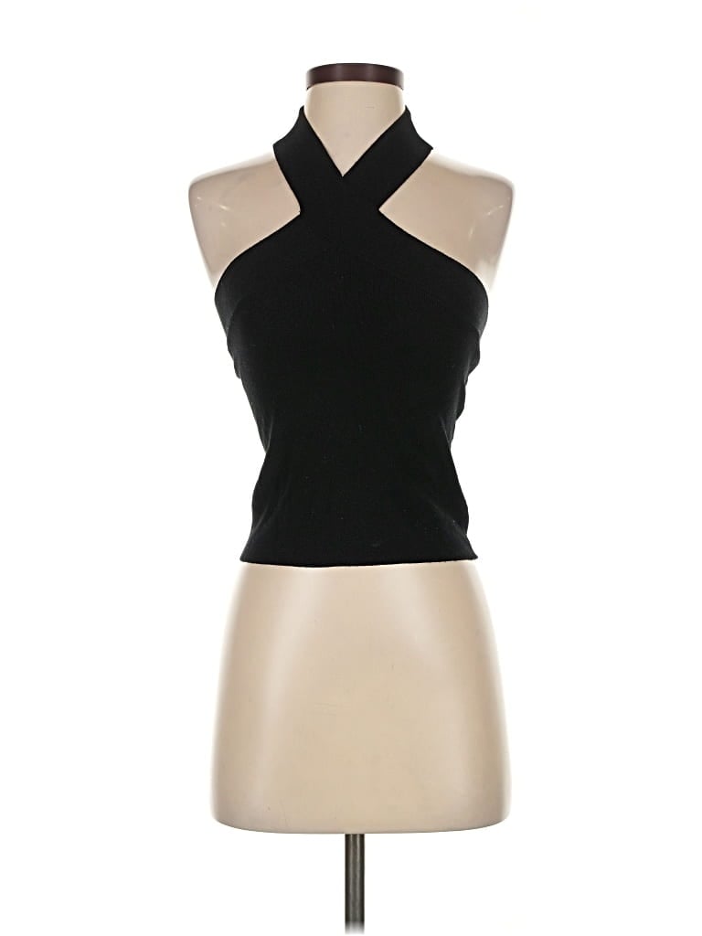Pre-owned 525 America Tank Top Black Halter Neckline Tops
