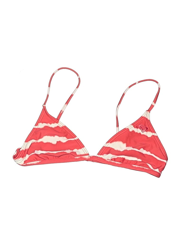 Pre-owned Roxy Swimsuit Top Red Tie-dye Pattern Swimwear