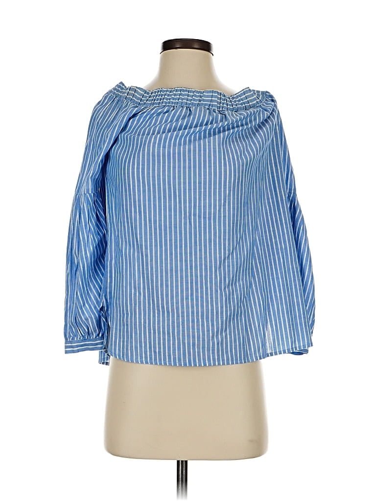 Pre-owned Michael Michael Kors 3/4 Sleeve Blouse In Blue