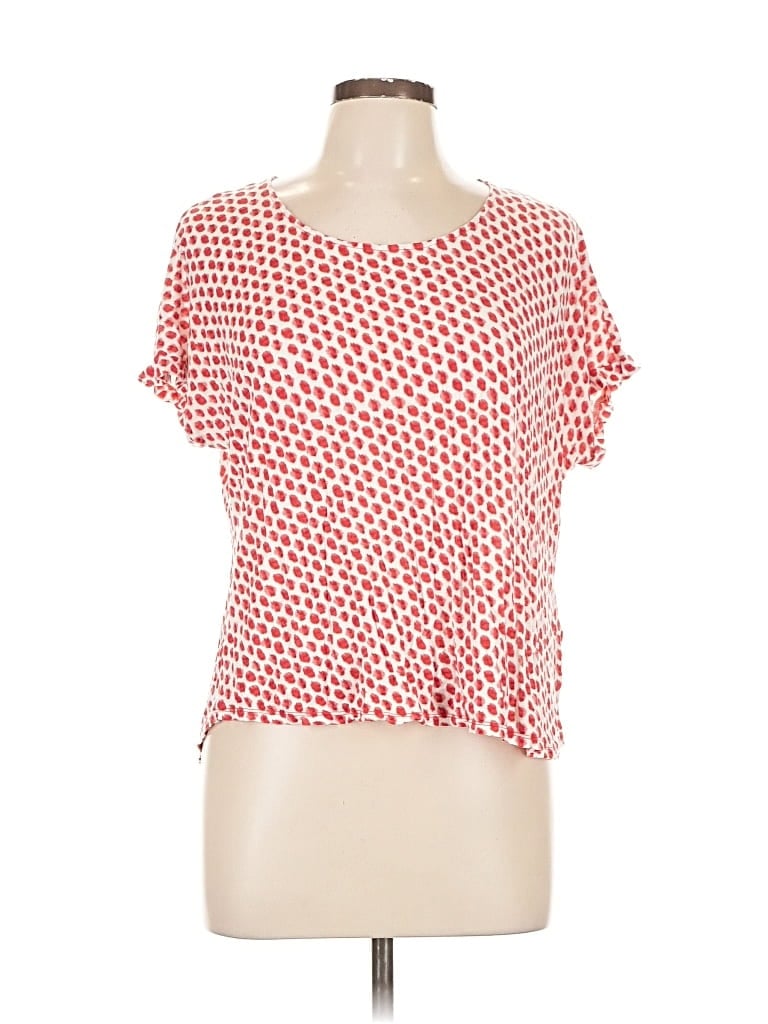 Pre-owned Chico's Short Sleeve Blouse In Red