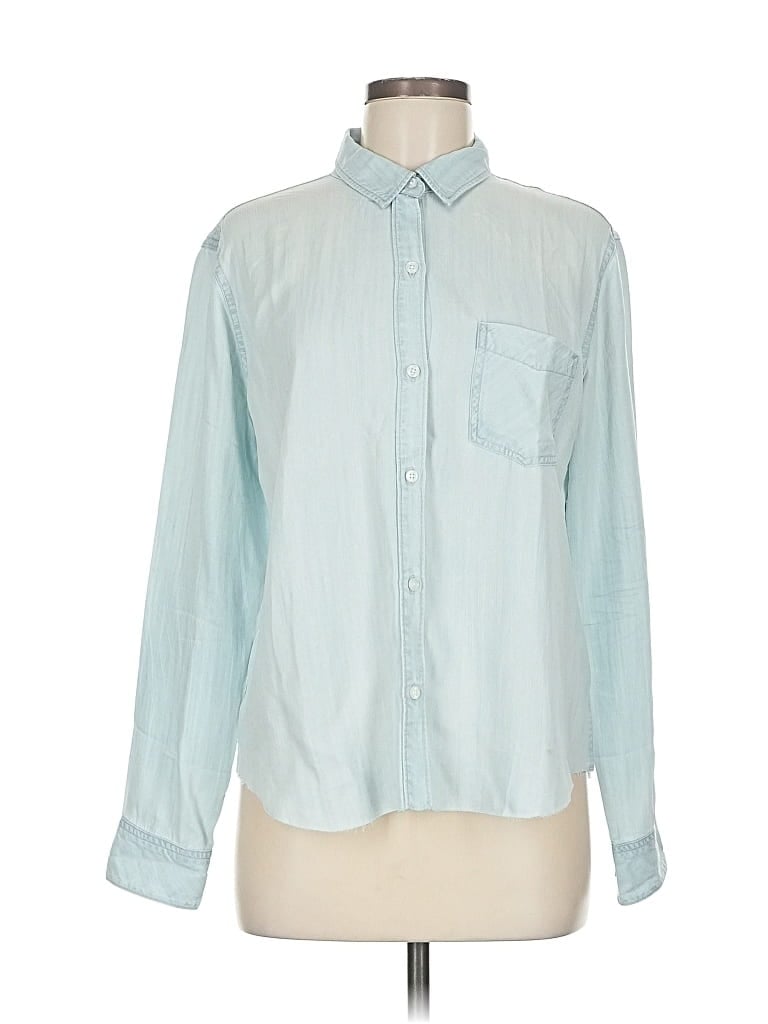 Pre-owned Rails Long Sleeve Button Down Shirt In Blue
