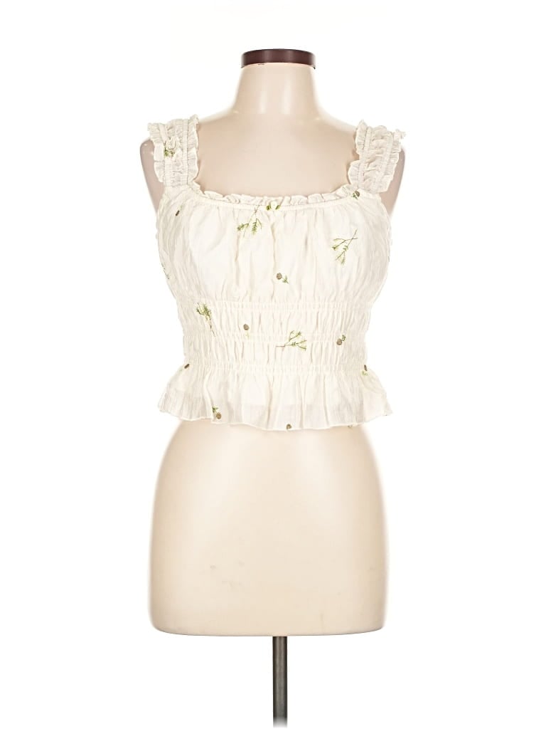 Pre-owned Kirious Sleeveless Blouse In White