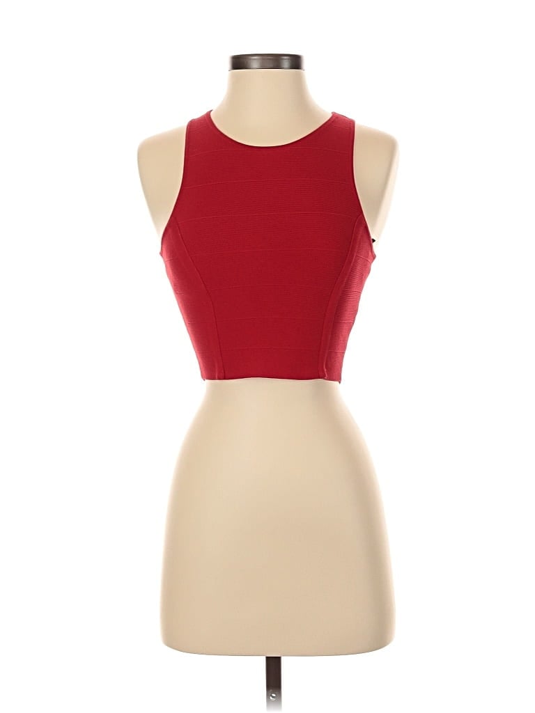 Pre-owned G By Guess Tank Top Red Halter Neckline Tops